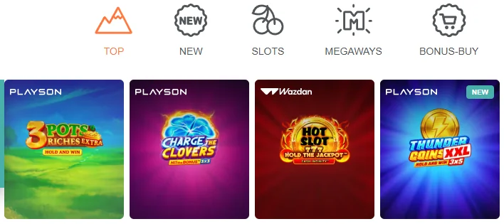 Conquestador Casino top games